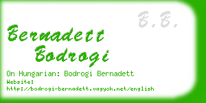 bernadett bodrogi business card